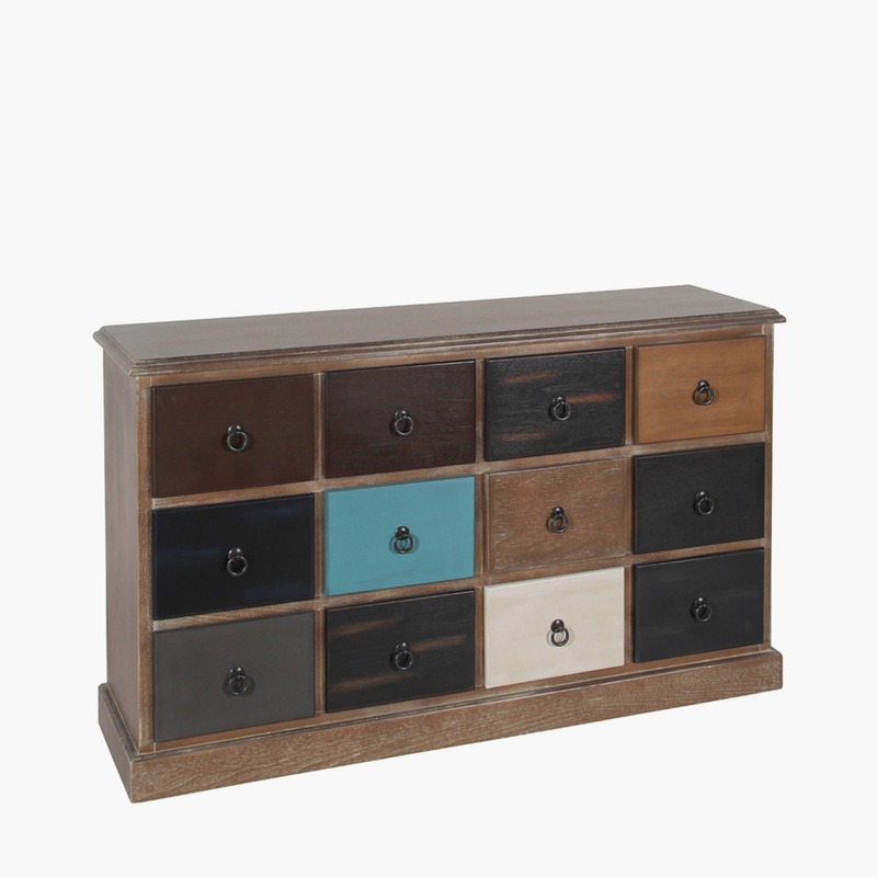 Loft Multicoloured 12 Drawer Unit