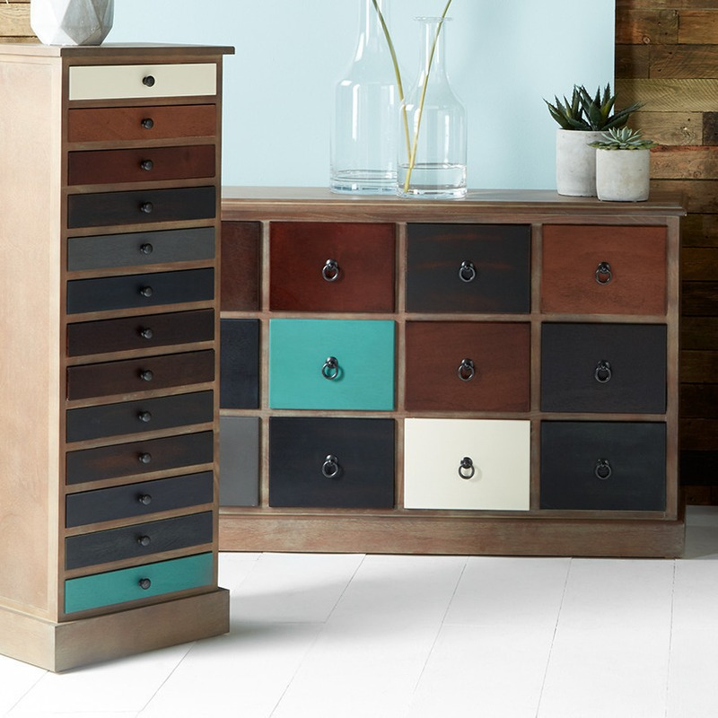 Loft Multicoloured 12 Drawer Unit