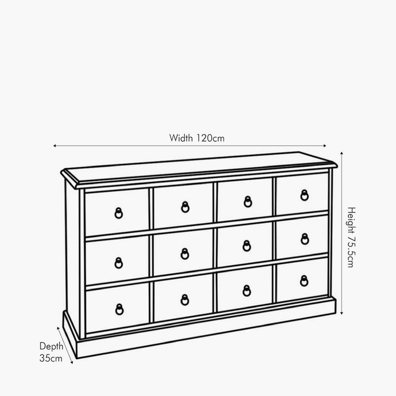 Loft Multicoloured 12 Drawer Unit