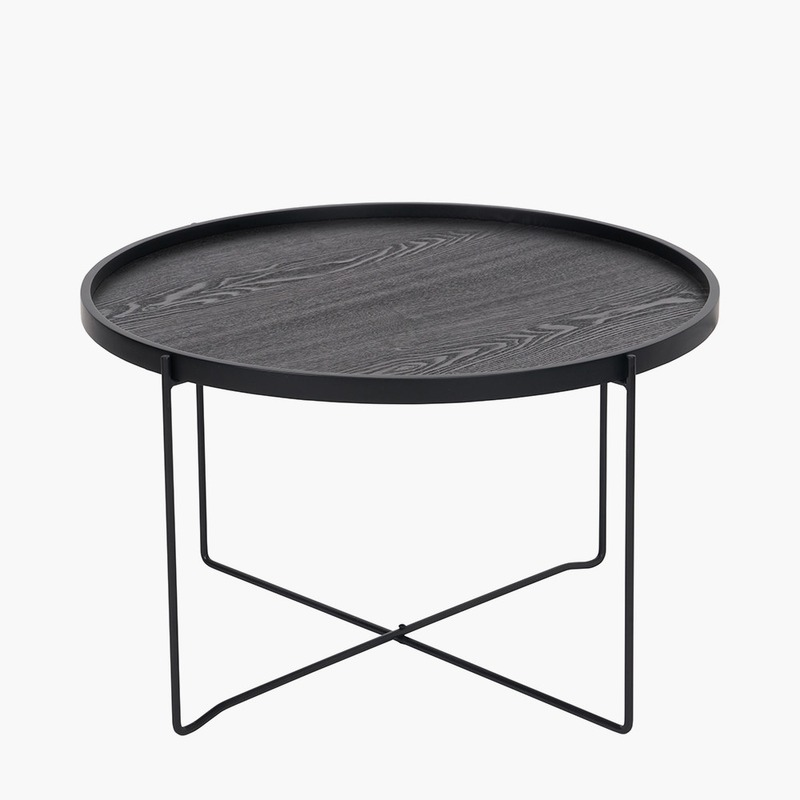 Voss Black Metal Coffee Table