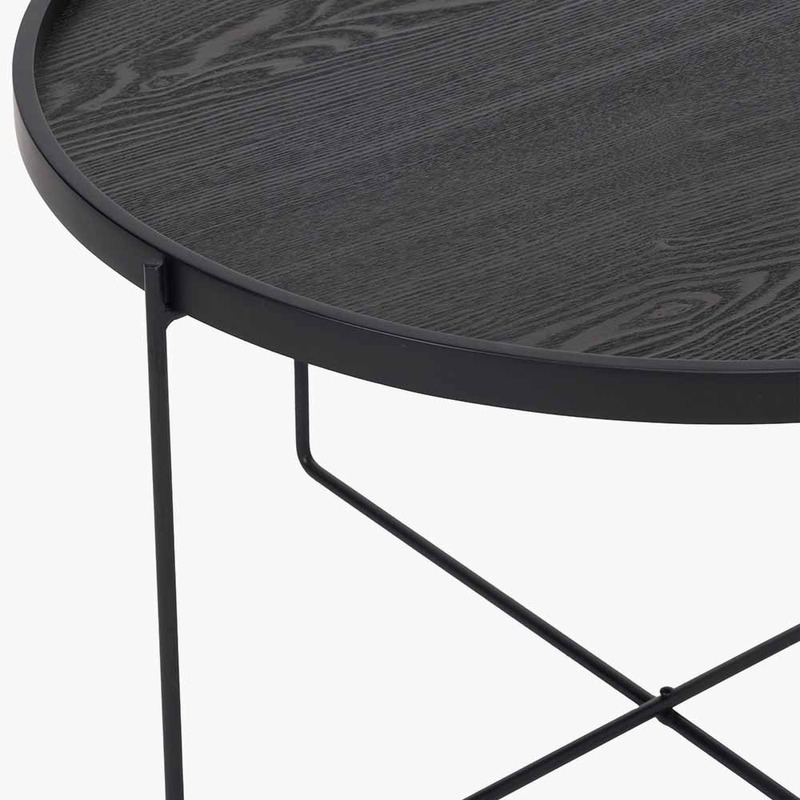 Voss Black Metal Coffee Table