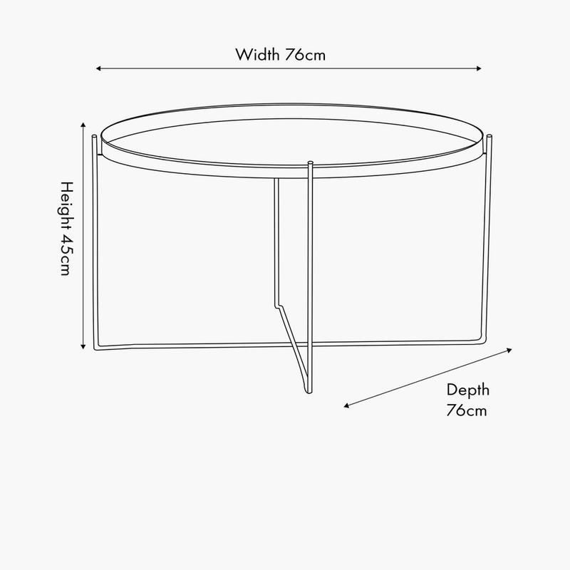 Voss Black Metal Coffee Table