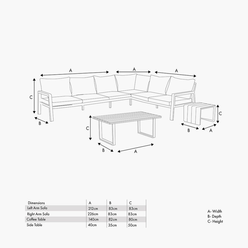 Stockholm Outdoor Corner Seating Set