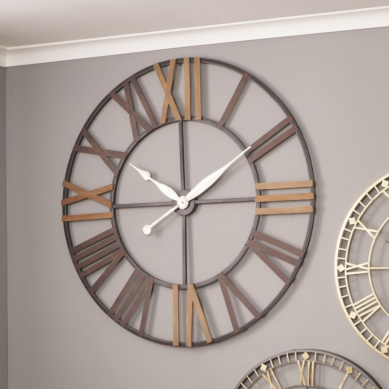 Metal Large Round Wall Clock