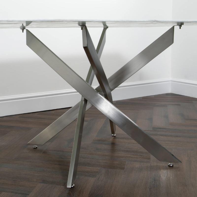 Marble Glass Rectangle Dining Table