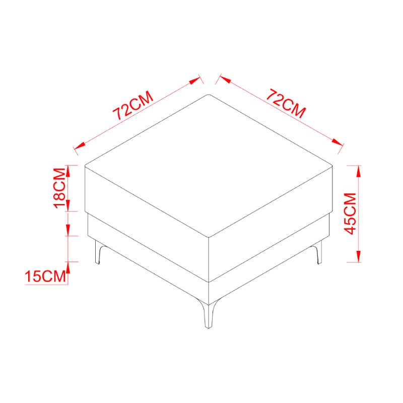 Anek 3 Seater Sofa with Ottoman