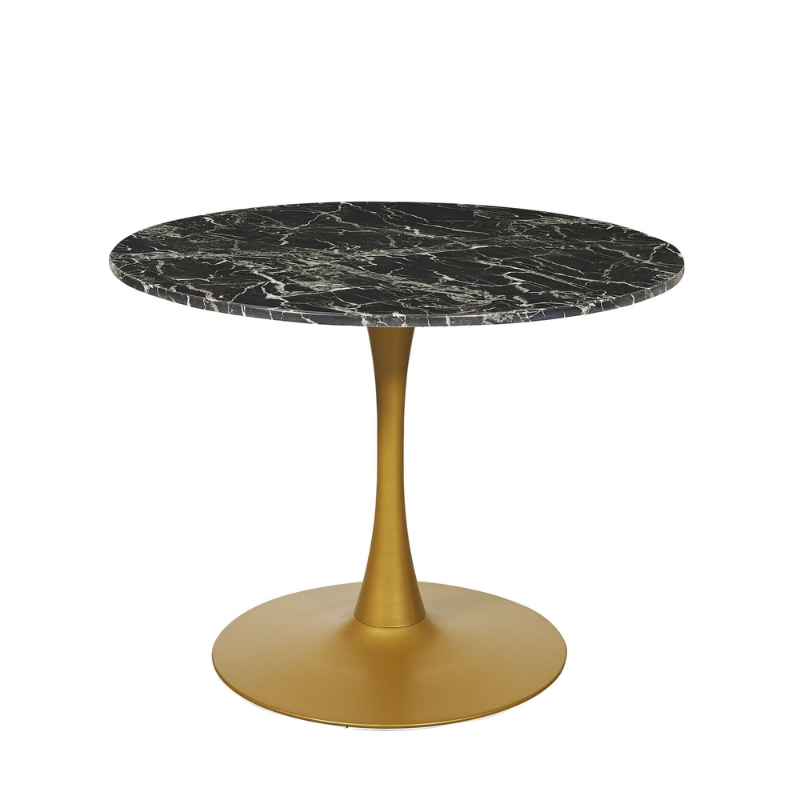 Modern Round Faux Marble Dining Table