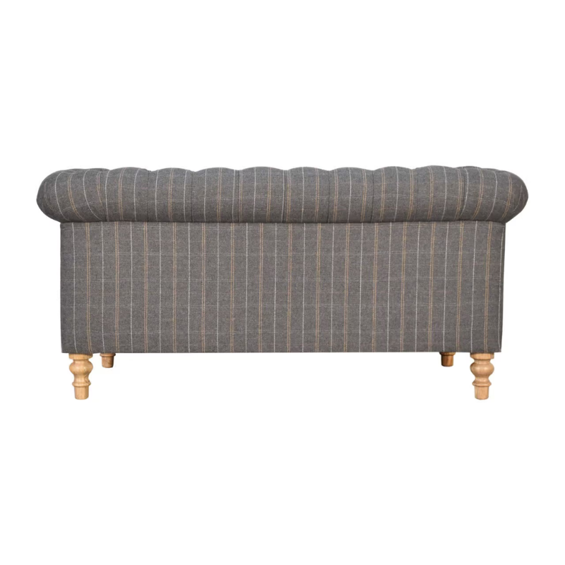 Pewter Tweed Chesterfield Sofa