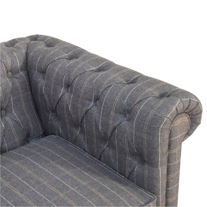 Pewter Tweed Chesterfield Sofa