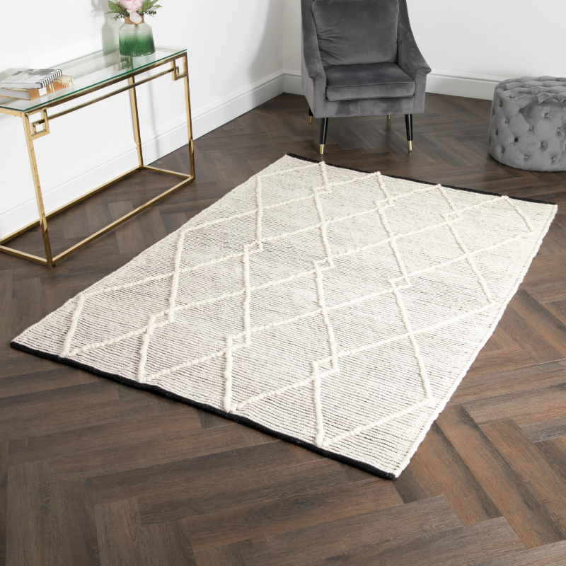 Diamond Pattern Large Rug