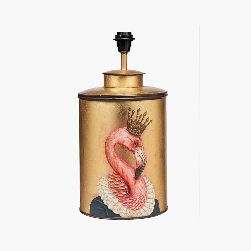 Flamingo Gold Hand Painted Metal Table Lamp