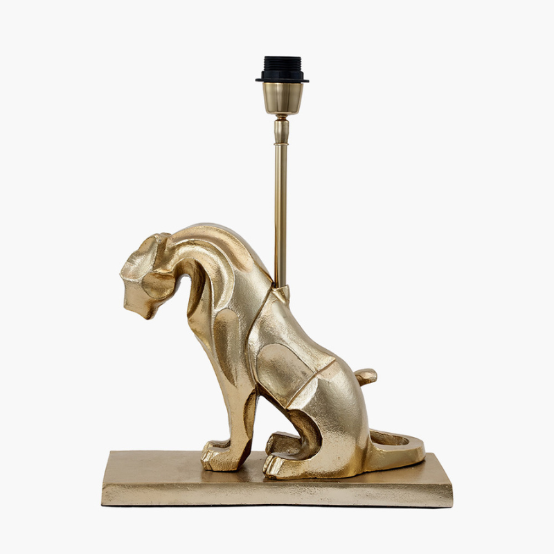 Osa Shiny Gold Metal Jaguar Table Lamp