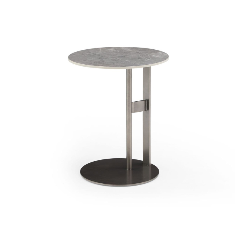 Angus Round Sintered Stone Side Table