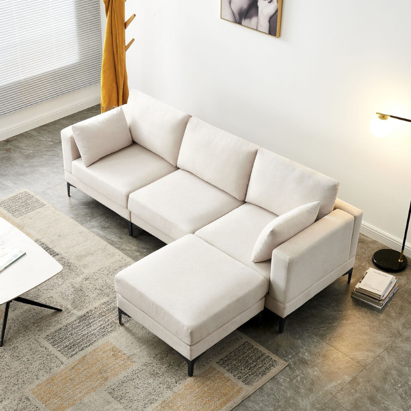 Anek 3 Seater Sofa with Ottoman