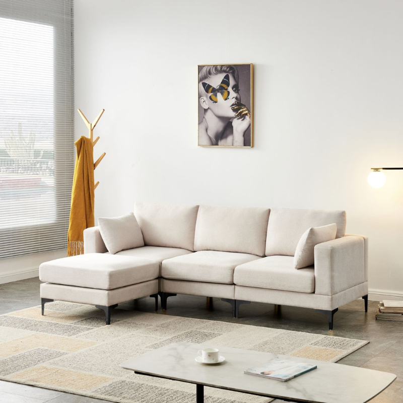 Anek 3 Seater Sofa with Ottoman