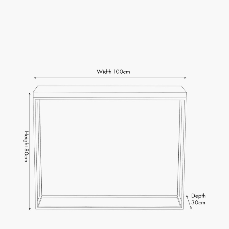 Madison Granite and Metal Console Table