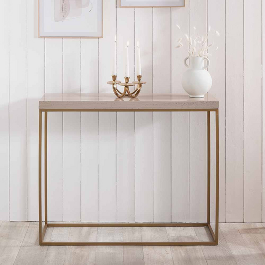 Madison Granite and Metal Console Table