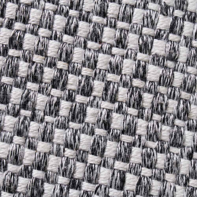 Graphite and White Basket Weave Design Scatter Cushion