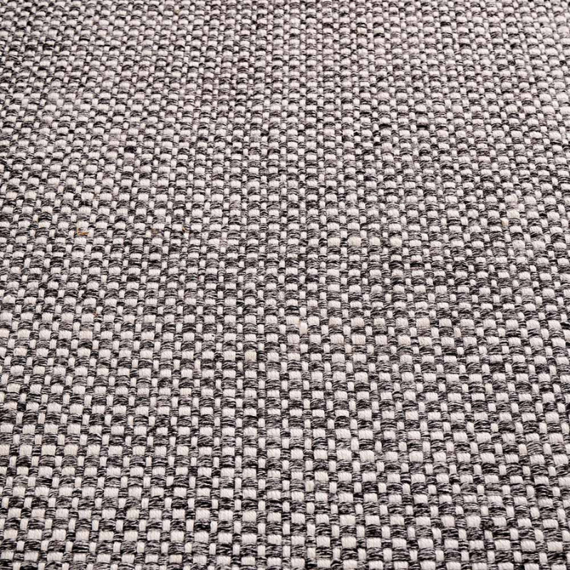 Graphite and White Basket Weave Design Rug