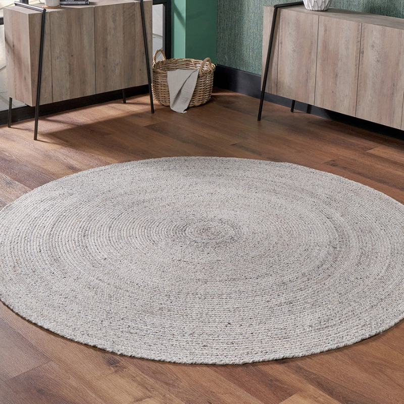 Warm Grey Tweed Design Rug